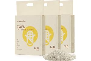 FUKUMARU Tofu Cat Litter - Natural Unscented, Dust Free, Flushable, Quick Clumping, Lightweight, Low Tracking Pellets, Effect