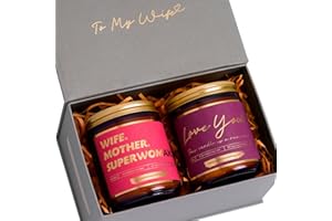 GOT YOU A LITTLE SOMETHING Valentines Day Gift Set for Wife - 2 Scented Candles for Wife - Romantic Gift Idea for Her Birthday, Couples Anniversary, Mothers Day Gift for Wife from Husband, Love You Gifts for Women - Wife Candle