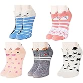 Benefeet Sox Ankle Socks for Women Girls Fun Novelty Animal Floral Pattern Low Cut Liner Socks Cute Cotton Casual Socks