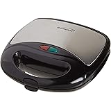 Brentwood Compact Dual Sandwich Maker, Non-Stick, Black