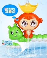 LULULIA Bath Toys for 1-5 Years Monkey Bath Toy with Suction Cup Cup Set view 3