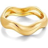 MIJENITI Chunky Gold Bangles Bracelet for Women Trendy Statement Bracelet Dainty Charm Gold Valentine's Day Gift Jewelry for Her