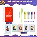 DazSpirit 8 Pieces Invisible Ink Pens and Notebooks Set Detective Theme view 2