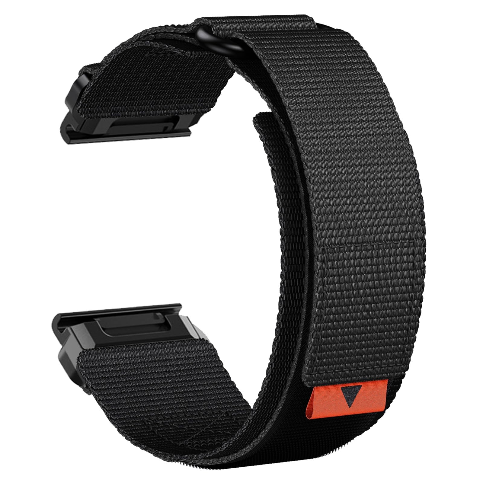 YOOSIDE Upgraded Quick Fit 22mm Nylon Watch Strap for Garmin Fenix 7 / Fenix 6 / Instinct 2 / Fenix 5 / epix Pro 47mm , Adjustable Loop Weave Nylon Webbing Wrist Bands for Forerunner 965 (Black)