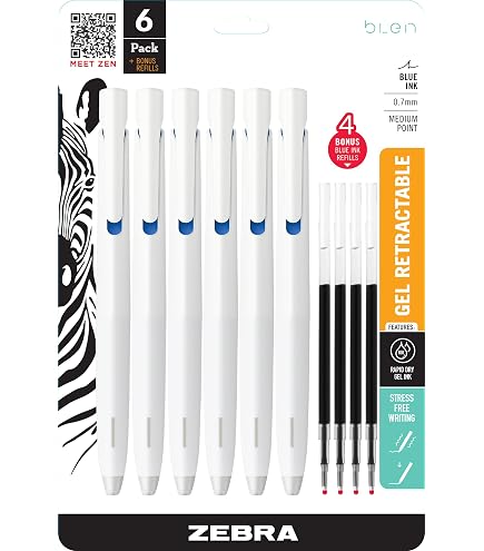 Amazon.com : Zebra 3 Color Ballpoint Pen, Blen 3C 0.7mm, Blue