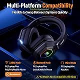 Ozeino Wireless Gaming Headset 2.4GHz 40H Battery PS5 PS4 PC USB-C view 3
