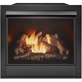Duluth Forge Dual Fuel Ventless Gas Fireplace Insert - 32,000 BTU, Remote Control - Model# FDI32R