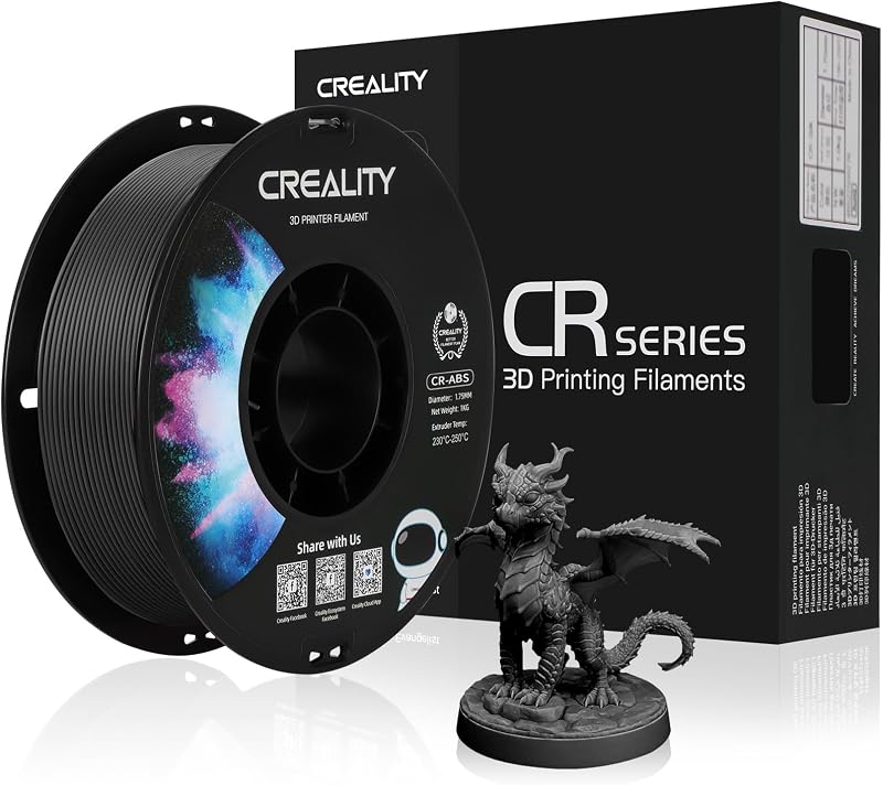 Creality ABS Filament 1.75 mm Black 1kg Spool No-Tangling +/-0.03mm