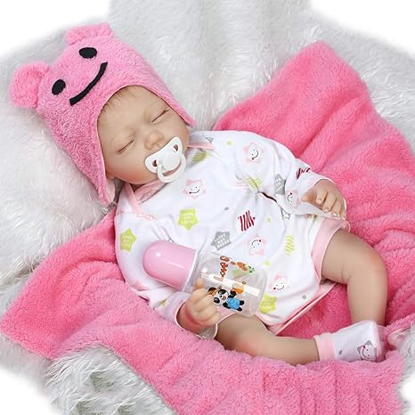 Amazon Co Jp 赤ちゃん人形シミュレーション赤ちゃん双子赤ちゃん人形かわいい現実的な手作り現実的なシリコーン赤ちゃん赤ちゃん柔らかい人形磁気口22インチ55センチメートル 女の子 ホーム キッチン
