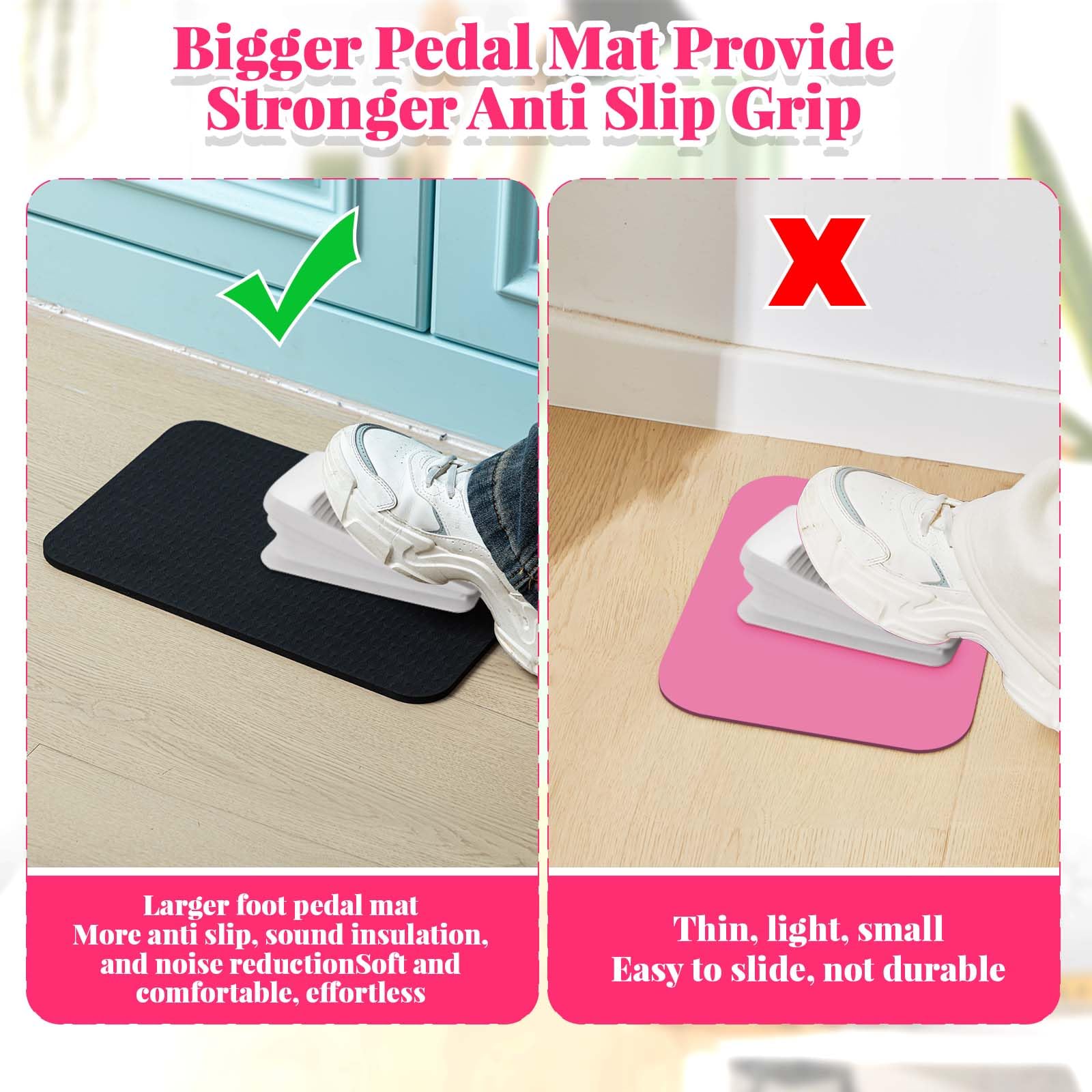 2 Pcs Sewing Machine Muffling Mat Pedal Sewing Mat Reduce Vibrations Noise No Slip Machine Accessories for Quilting(15