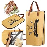 BBQ Blanket for Resting Meat, Meat Resting Blanket for Turkey, Pork Shoulder, Beef, Reusable Grilling Meat Insulated Resting Bag, Gifts for Men, Dad, BBQ Lovers, (21in)