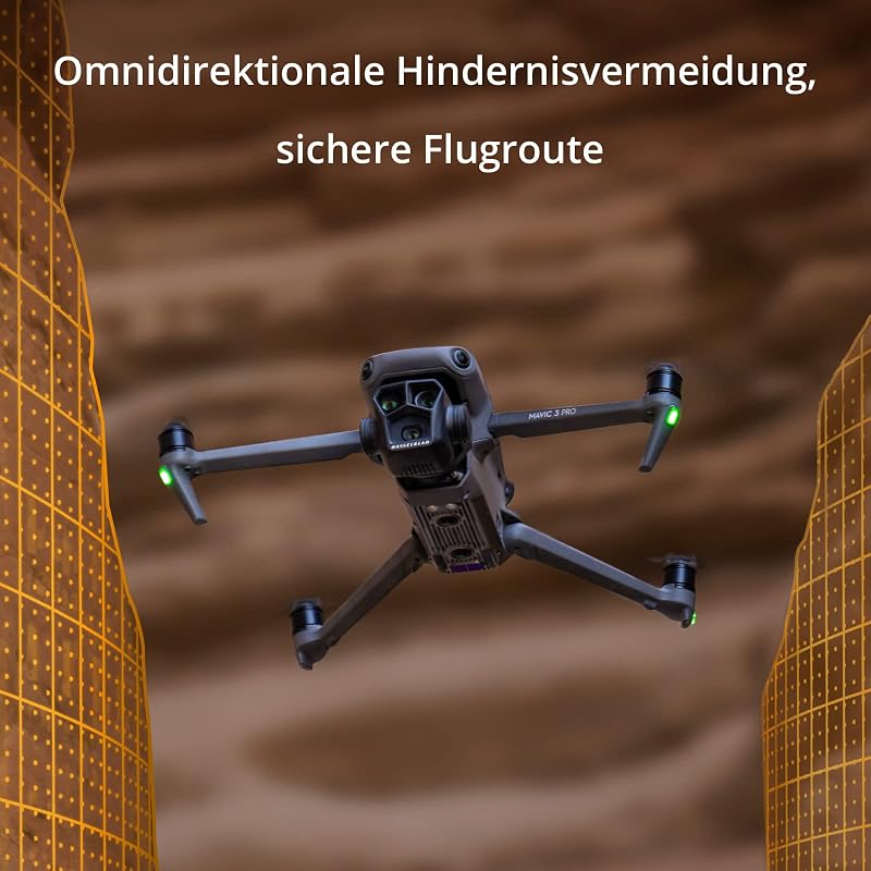 Mavic 3 Pro Fly More Combo mit DJI RC Pro (leuchtstarker Bildschirm), 4/3 CMOS Hasselblad-Kamera, drei Intelligent Flight Batteries, Ladestation, ND-Filterset, Kameradrohne für Erwachsene