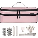 OUUTMEE Double Layer Travel Carrying Case Compatible with Shark Flexstyle, Storage Case for Revlon One-Step Hair Dryer and Volumizer Hot Air Brush Portable Organizer Bag for Dyson Airwrap Styler