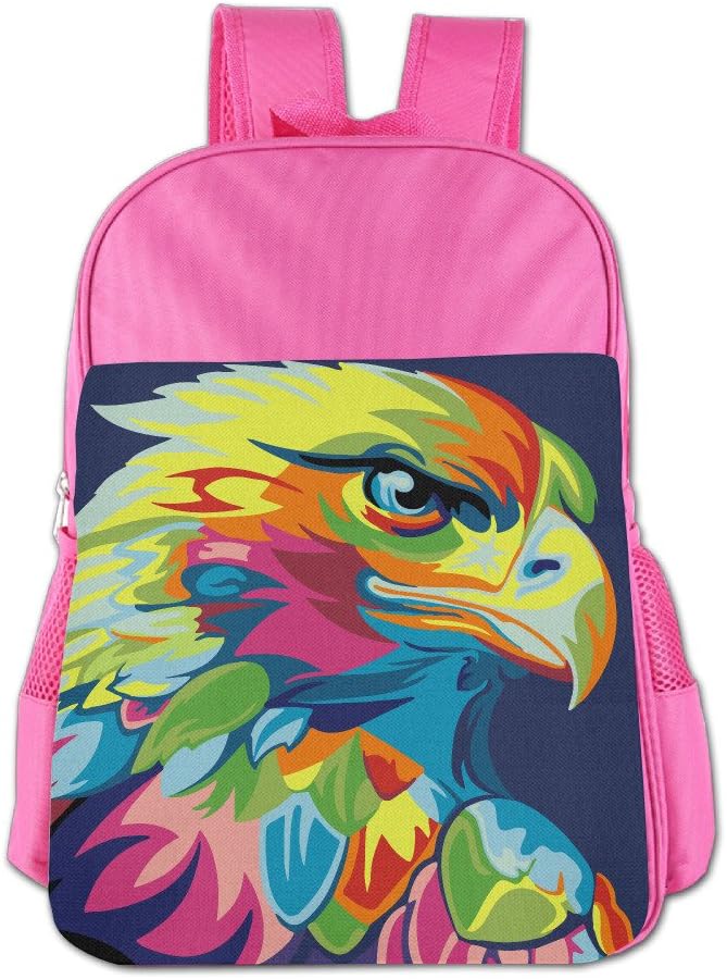 Gibberkids Children Eagle Hawk Oil Painting Colored School Lunch Bag Bookbag Boys/Girls For 4-15 Years Old RoyalBlue