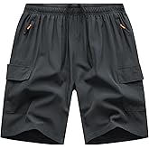 Aivees.Dream Boys Athletic Shorts, Youth Quick Dry Hiking Cargo Shorts, Running Short with Zipper Pockets