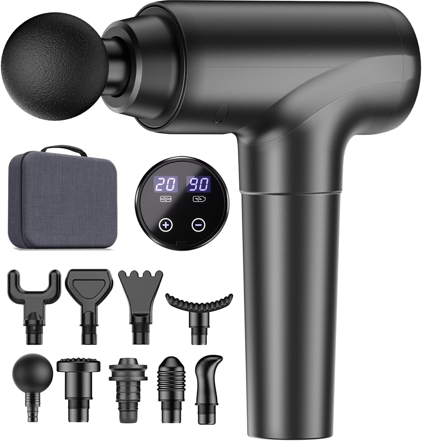 Photo 1 of cotsoco Massage Gun, Muscle Massage Gun Deep Tissue Back Massager for Pain Relief, 20 Speeds Handheld Electric Massager Tool with Silent Brushless Motor, Suitable for Gym Office Home Travel