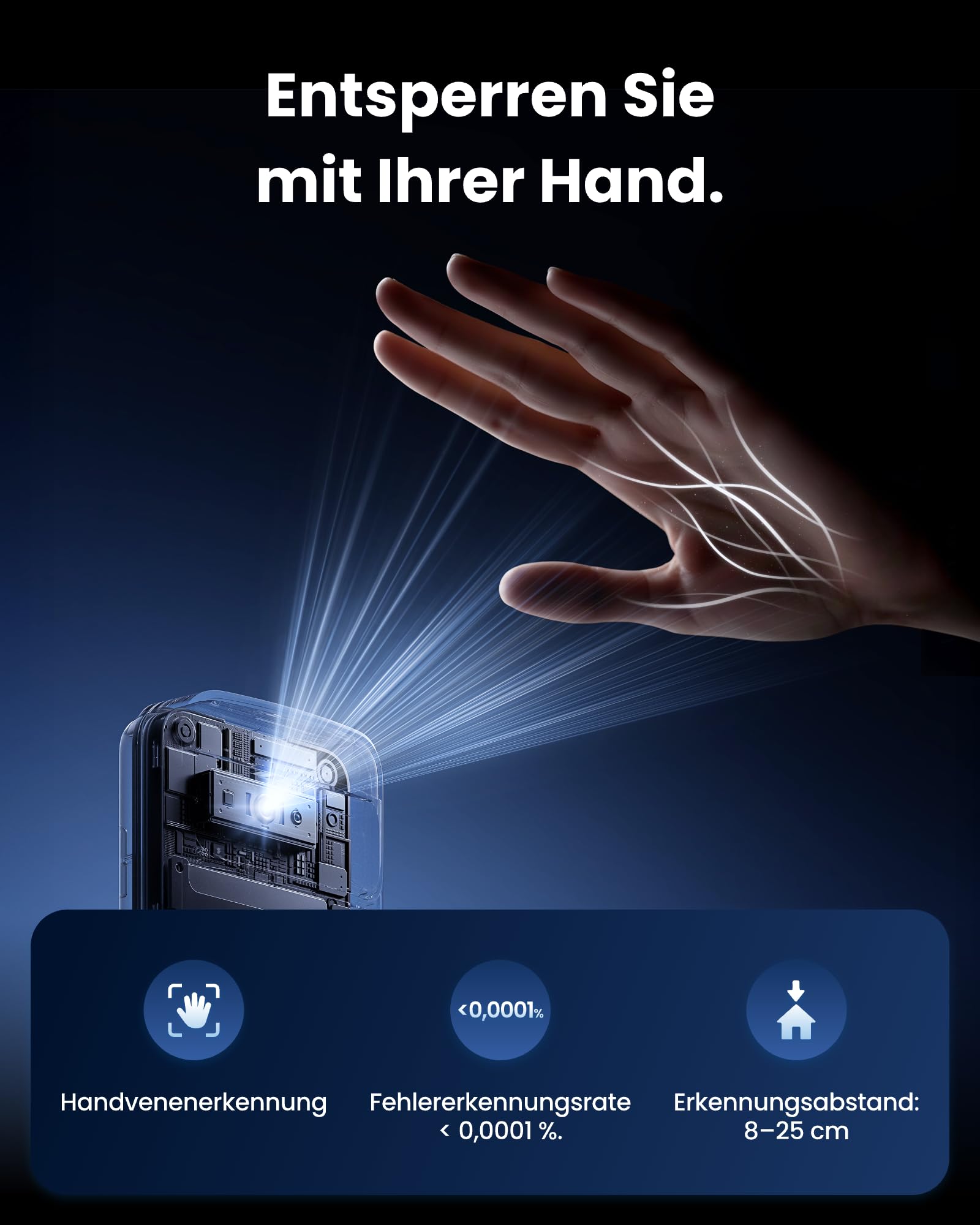 SwitchBot WiFi Smart Lock Ultra mit Keypad Vision Pro – 3D-Gesichts- & Venen-Erkennung, kontaktlose Entsperrung, passend für Europrofil-Zylinder, kompatibel mit Matter, Alexa, Google und IFTTT 4