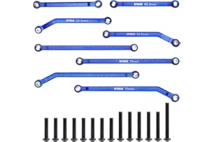 GTHELE High Clearance 4 Links Set Aluminum Linkage for Traxxas 1/18 TRX4M K10 F-150 Upgrade Parts RC Crawler Car (Dark Blue)