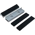 Aluminum Alloy Rubber Soft Vice Jaws with Strong Magnet Blocks Sold with Extra Spare Pair Rubber (5Inch)
