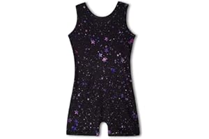 MYQFF Gymnastics Leotards for Girls Biketard Unitard Tumbling Dance Outfits with Shorts Unicorn Mermaid