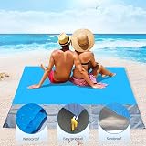 ZFYQ Beach Blanket 200x210cm Waterproof Portable Picnic Mat with Stakes view 3