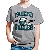 Junk Food Clothing x NFL - Team Helmet - Kids Short Sleeve Fan Shirt for Boys and Girls - Officially Licensed NFL Apparel