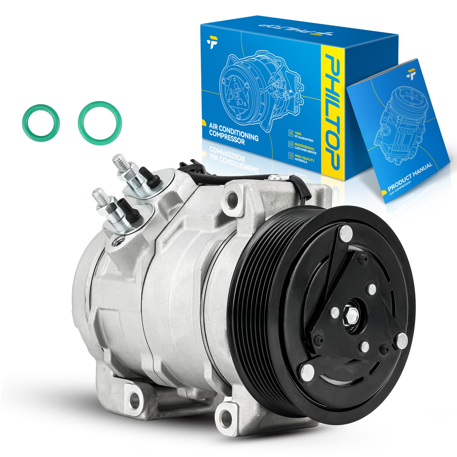 Photo 1 of PHILTOP AC Compressor Compatible with 2011-2022 2500 6.7L, 3500 6.7L, 2014 1500 3.6L, 2010 Ram2500 6.7L, Ram3500, 2011-2013 4000 6.7L, Air Conditioning Compressor