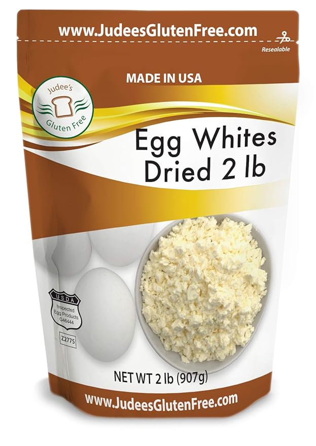 Judee's Dried Egg White Protein 2 lb Baking, Meringue, Smoothies Non