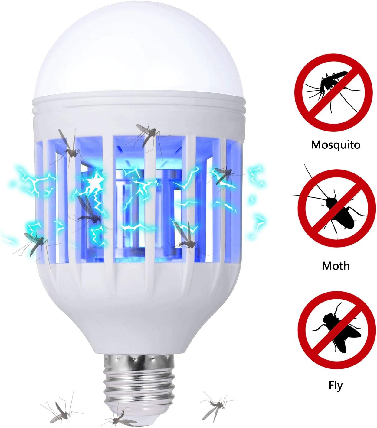 Headlights 2 PK mosquito bug insect fly moth zapper killer lamp eco
