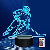CoolGift Mart Hockey Gifts, 3D Rangers Hockey Lamp with 16 Color Changing Remote Control and Timer, Perfect Christmas and Birthday Gift for Rangers Hockey Lovers Boys Kids Teens