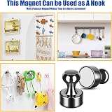 FINDMAG Refrigerator Magnets 16 Pack Black Strong Holders for Photos Notes view 4