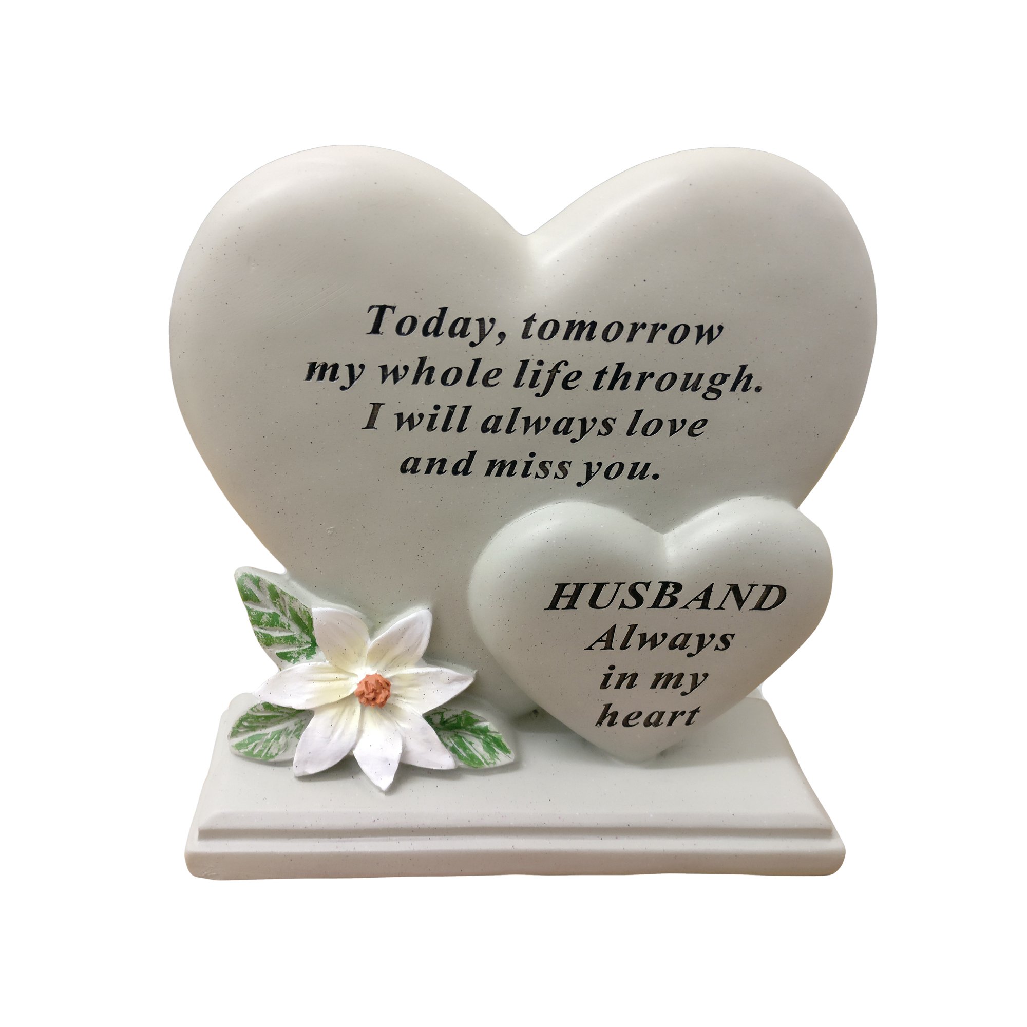 David Fischhoff Husband Double Heart Plaque, Cream