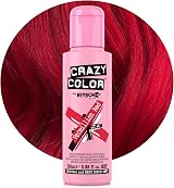 Crazy Color Vermillion Red Semi-Permanent Hair Dye 100ml Vegan