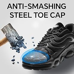 DRRHINO Steel Toe Shoes for Men Women Lightweight