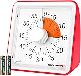 ThermoPro TM021 Visual Timer 60-Minute Countdown Large Dial Silent Alarm