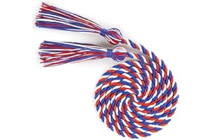 WSEPASCI Graduation Cords, Cords for Graduation 2025, Red Blue and White Graduation Honor Cord 68 Inch Rayon Braided Cord, Honor Ropes with Tassels for 2025 Graduation Decorations for Students Master Doctoral
