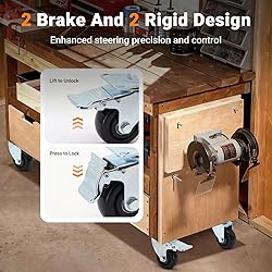 W B D WEIBIDA 3 Inch Caster Wheels, Casters Set of