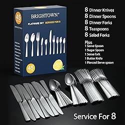 45-Piece Flatware Sets, Silverware Set for