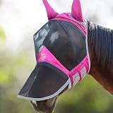 Harrison Howard CareMaster Pro Luminous Horse Fly Mask Large Eye Space Long