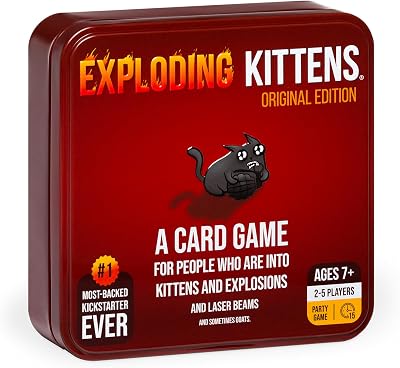 Exploding Kittens Original Edition Collectible Tin Card Game 56 Cards 2-5