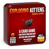 Exploding Kittens Original Edition in Collectible Tin - Fun &amp; Hilarious Card Game for Kids and Adults, Ideal for Party Family Game Night and Party, 56 Cards Included