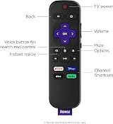 Roku Streaming Stick Plus 4K HDR HD Voice Remote TV Power Volume 4x Wireless view 4