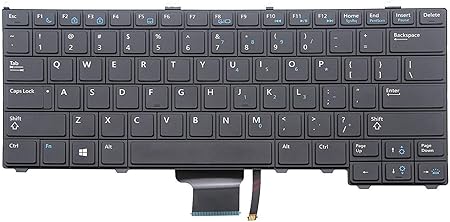 Amazon Com New Us Layout Black Color Backlit Laptop Keyboard Replacement For Dell Latitude 12 7000 E7240 E74 E7440 Pn Rxkd2 0rxkd2 Nsk Ldabc 01 9z N9ubc A01 9z N9uln 001 Pk130vm1b00 Light Backlight Computers Accessories