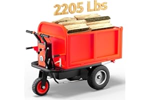 Arczorix Suqare Electric Wagon Wheelbarrow Utility Cart, Powered Deer Cart 48V 20Ah 1000W Capacity 2205Lbs, Material Hauler for Farm and Garden