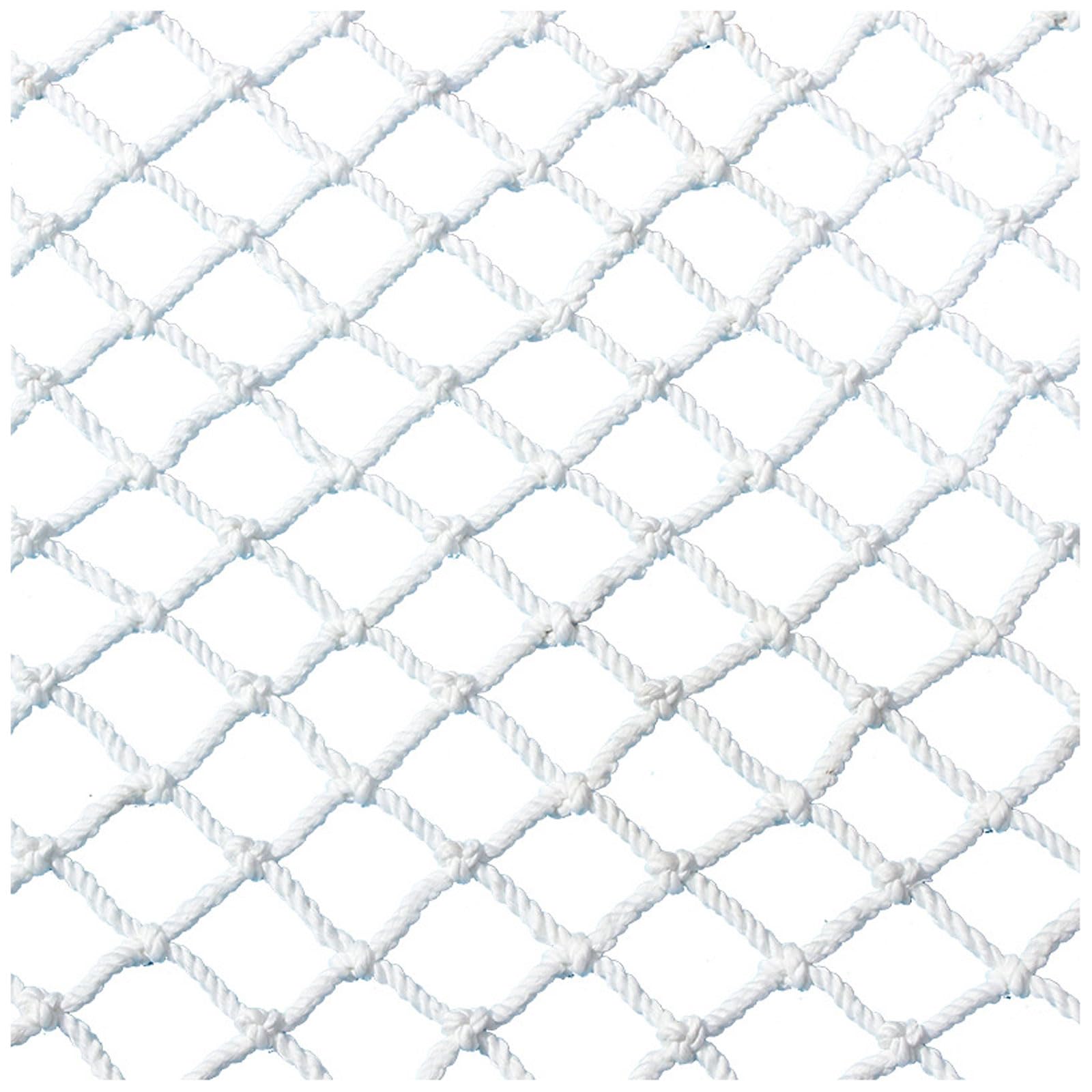 Child Safety Net White Nylon Protective Net Handwoven 6mm Thick Rope 5cm Mesh Balcony Net for Kids Cats, Wall Decorative Fence Net, Playground Cargo Net(Size:2 * 2m(7 * 7ft),Color:white)