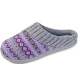 RockDove Sweater Knit Scuff Slippers for Women