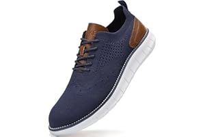 SVNKE Men's Casual Dress Oxfords Shoes Breathable Knit Leisure Fashion Sneakers Lightweight Comfortable Walking Shoes