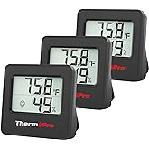 ThermoPro TP157 3 Pack Hygrometer Indoor Thermometer for Home, Room Thermometer Humidity Meter with Accurate Temperature Humi