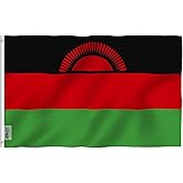 Anley Fly Breeze 3x5 Feet Malawi Flag - Vivid Color and Fade Proof - Canvas Header and Double Stitched - Malawian Flags Polyester with Brass Grommets 3 X 5 Ft