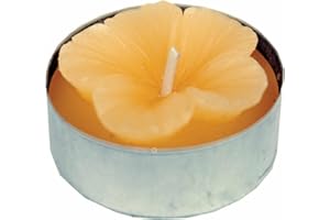 Up Words by Pavilion Flower Tea Light Candles, Set of 6, Goldenrod